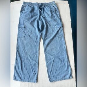 Sanctuary Caravan Coastal‎ Blue Relaxed Cargo Pants Women's Size XXLarge